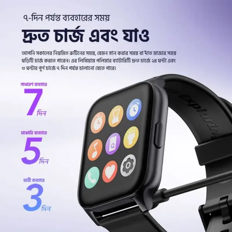 Oraimo Watch 4 Plus 2.01″ HD IP68 Smart Watch